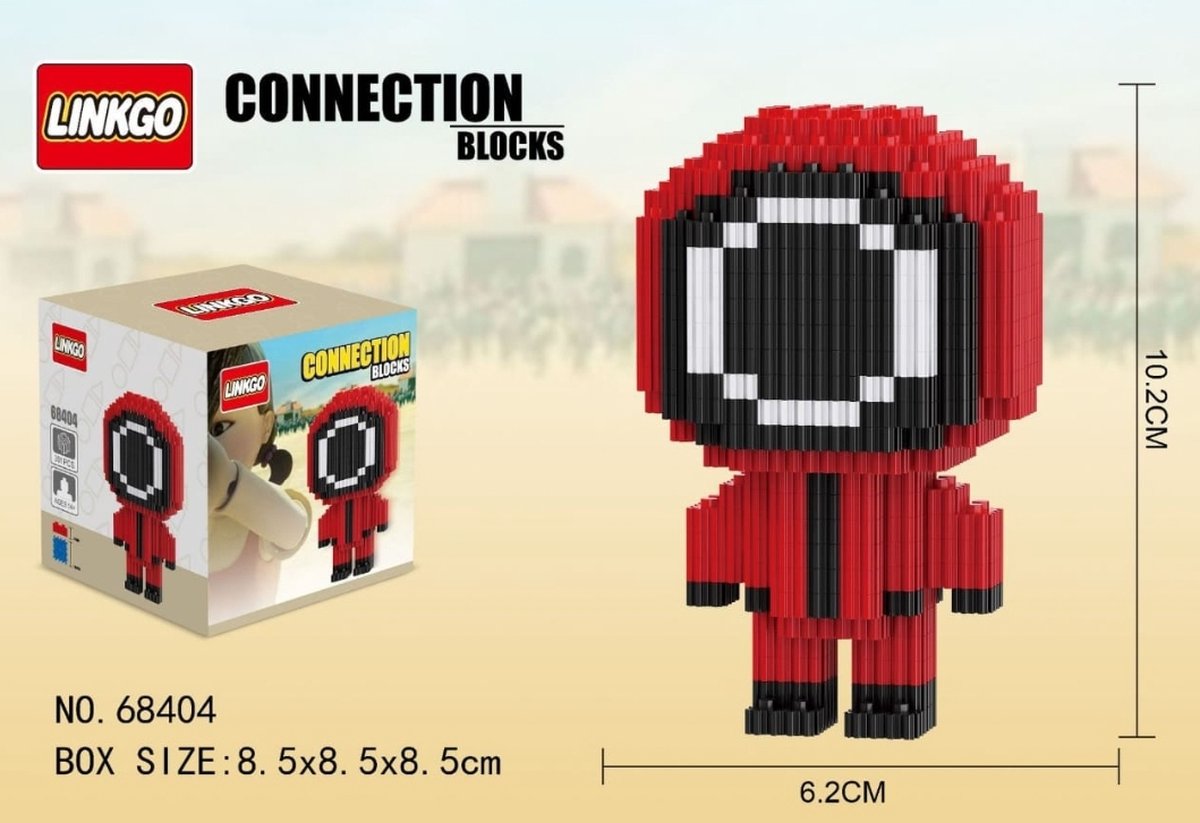 Linkgo Connection Blocks - Squid Game Rond (Rood/Wit/Zwart)Speelgoed voor kinderen jongens meisjes | Lego technic, Lego friends, Lego city, Lego ninjago, Lego creator | Squid Game | Figuur Rond